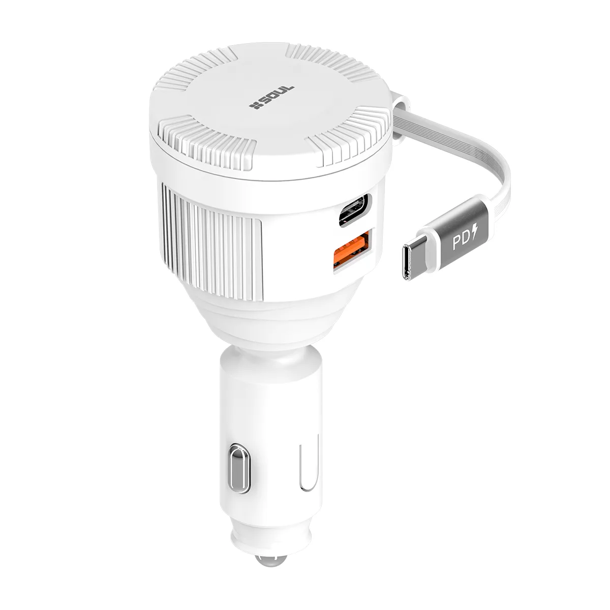 Cargador 12V Soul PD 40W Cable Retractil