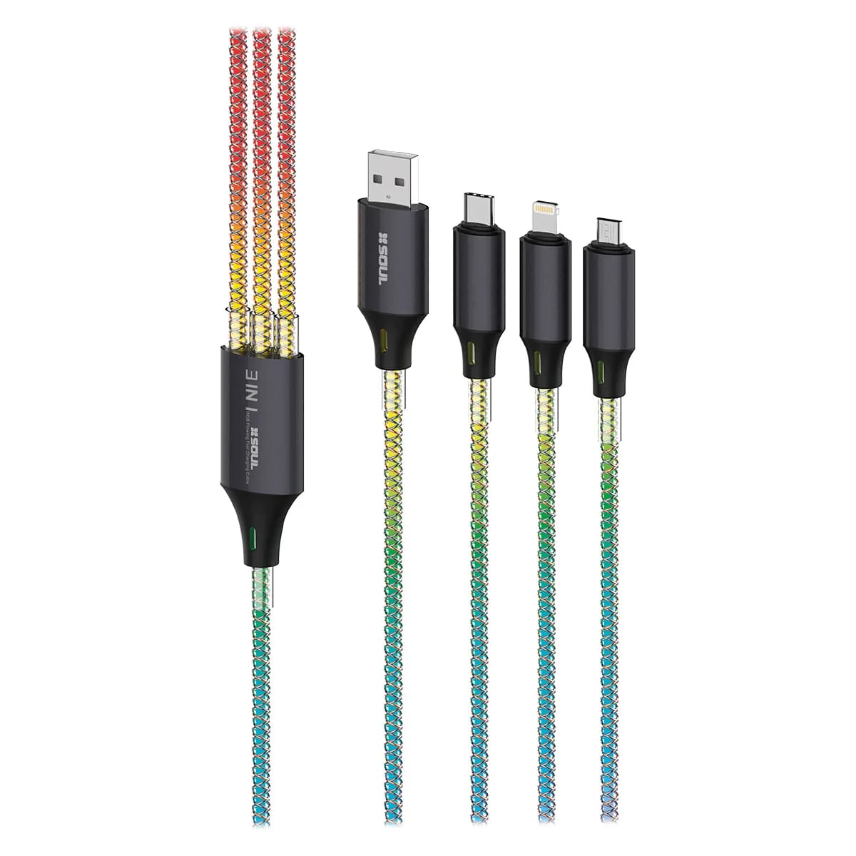 Cable Datos Soul RGB 3 en 1 PD 60W