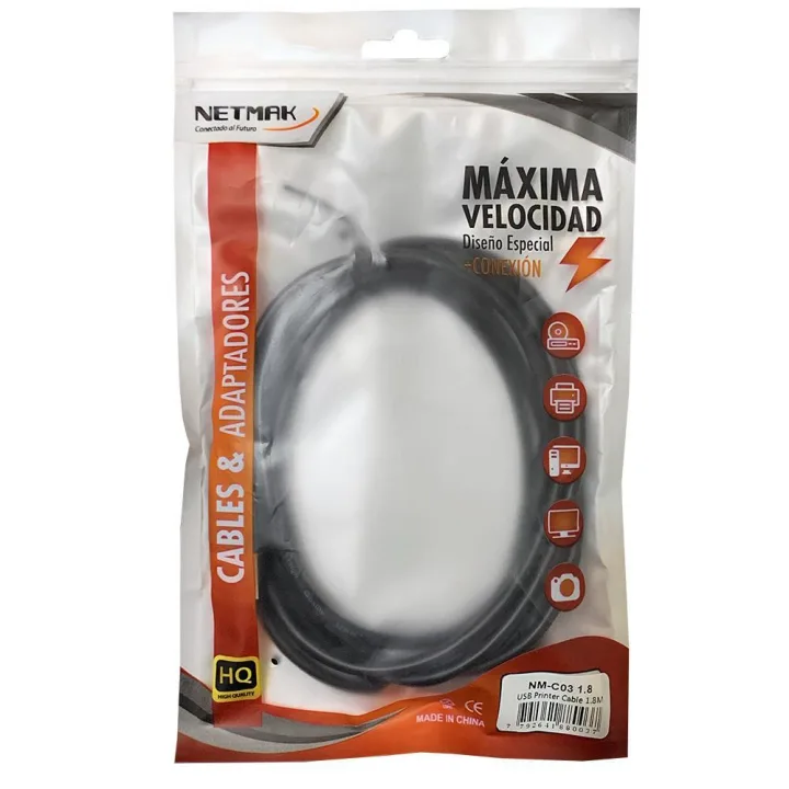 Cable USB Printer C03 A/B 1.8 Mt