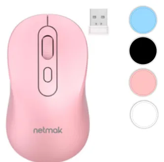 Mouse Netmak M640 BT+2.4GHZ Rosa