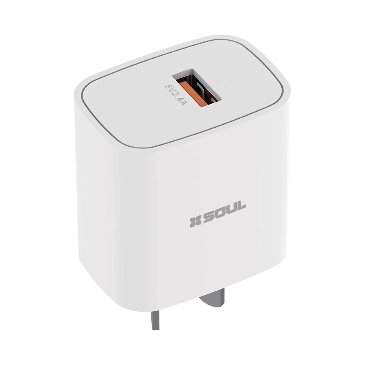 Cargador 220V Soul USB X1 2.4A Classic Base S/Cable