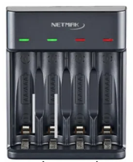 Pila Netmak Cargador para Pilas Aa/Aaa X4 CH4