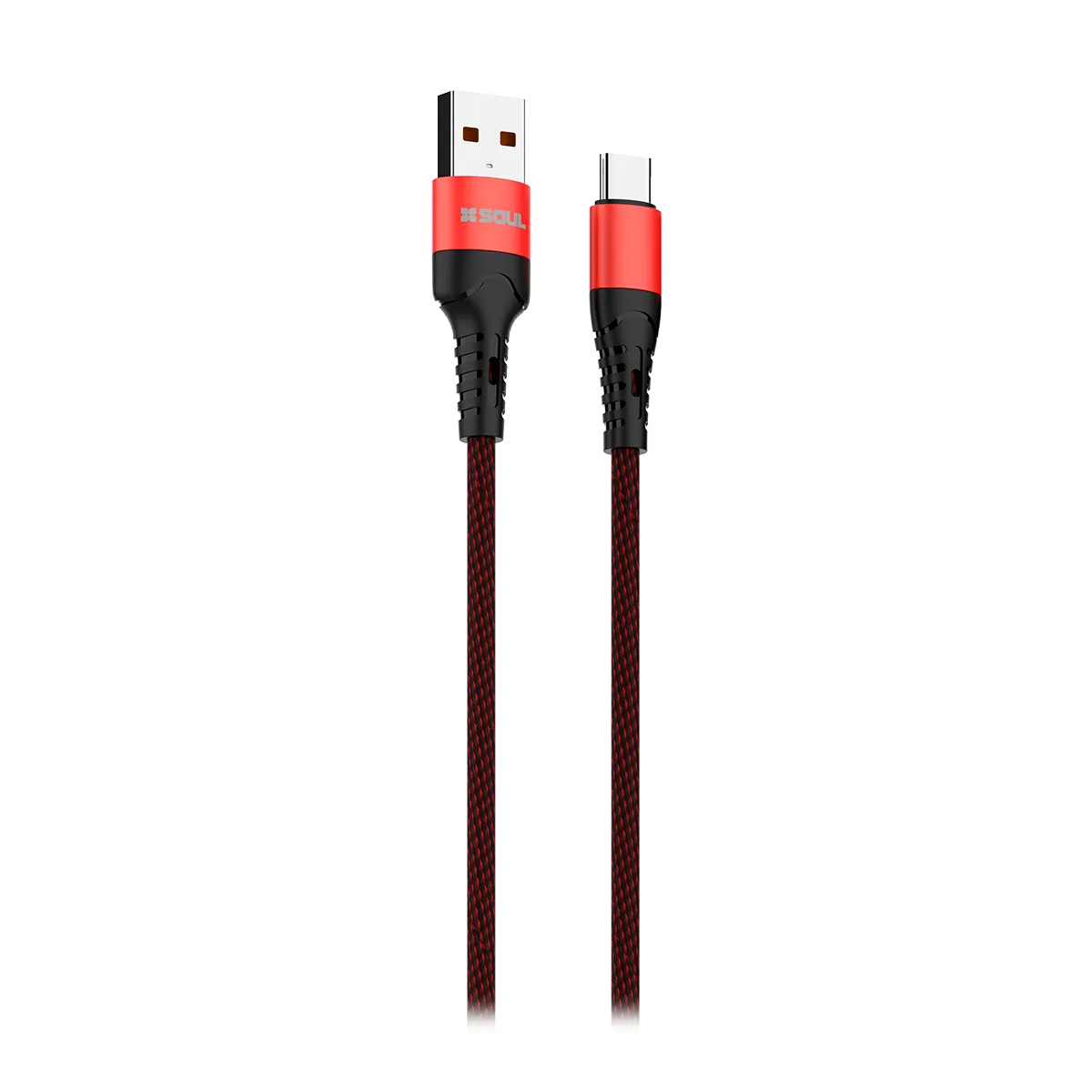 Cable Datos Soul Mallado Lightning Rojo