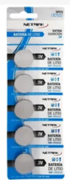 Pila Netmak CR2032 Litio 3V Blister X5