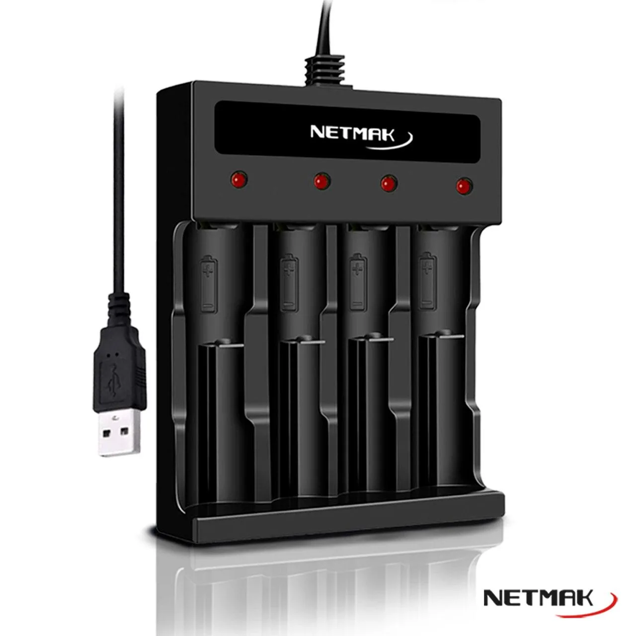 Pila Netmak Cargador para Pilas Aa/Aaa X4 CH5