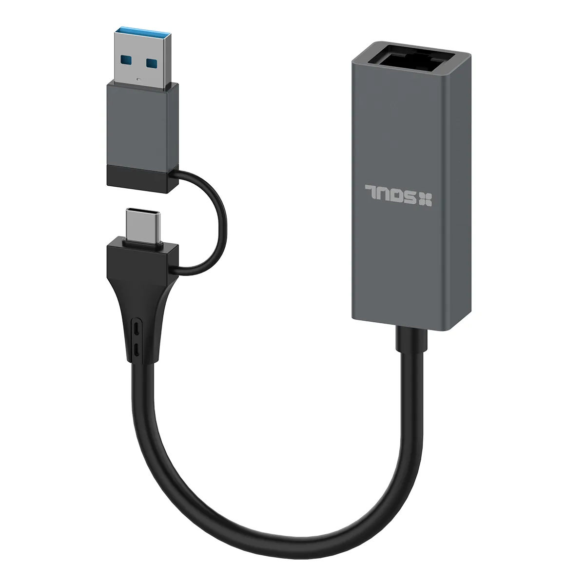 Adaptador Soul Ethernet USB/Type-c 100MBPS